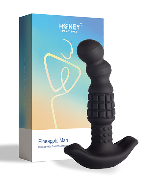 Masajeador de Próstata Vibrador Pineapple Man - Negro: Descubre el Éxtasis Product Image.