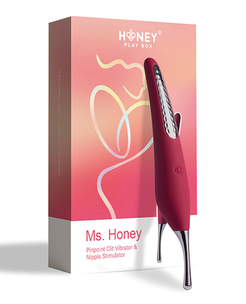 女士蜂蜜紅酒陰蒂振動器和乳頭刺激器 Product Image.