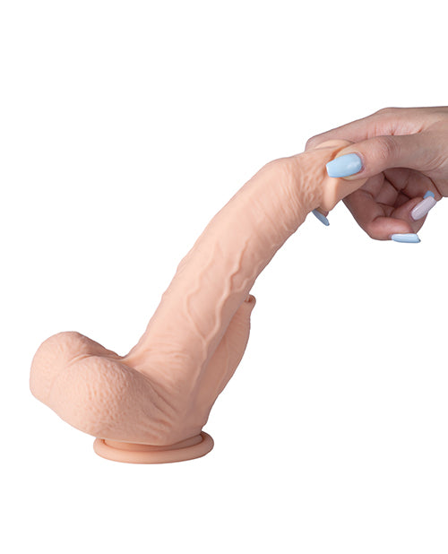 COLTER Vibrador consolador de empuje realista controlado por aplicación - Marfil Product Image.