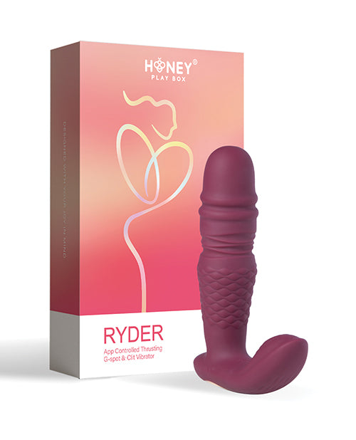 Ryder App-Controlled Dual-End Vibrator - Rosy Red Product Image.