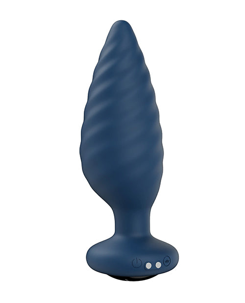 Noah App-Controlled Rotating Butt Plug - Navy Blue - featured product image.