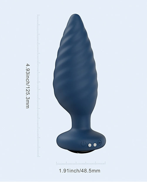 Plug anal giratorio controlado por aplicación Noah - Azul marino Product Image.