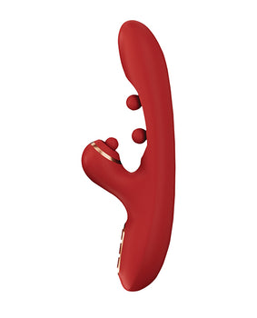 Tickler Wiggling G-Spot Vibrator & Tapping Clitoral Stimulator - Red - Featured Product Image