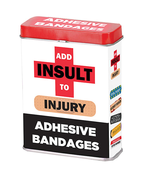 Shop for the Add Insult to Injury Bandages w/Assorted Sayings - Box of 25 at My Ruby Lips