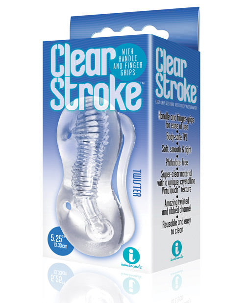 The 9's Clear Stroke Twister Masturbator - featured product image.