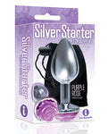 The 9's The Silver Starter Rose Floral Stainless Steel Butt Plug in Purple