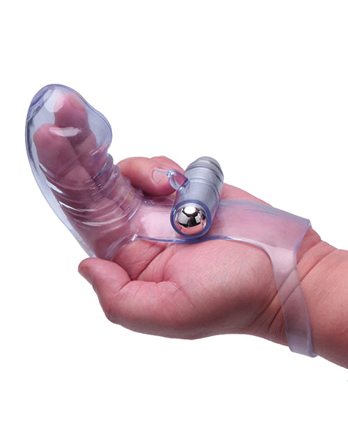 9's Vibrofinger Phallic Finger Massager - Purple Product Image.