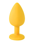 Vibrant Yellow "Don't Stop" Butt Plug by 9's Booty Talk