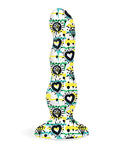 Icon Brands Collage Diamonds & Hearts Curvy Silicone Dildo