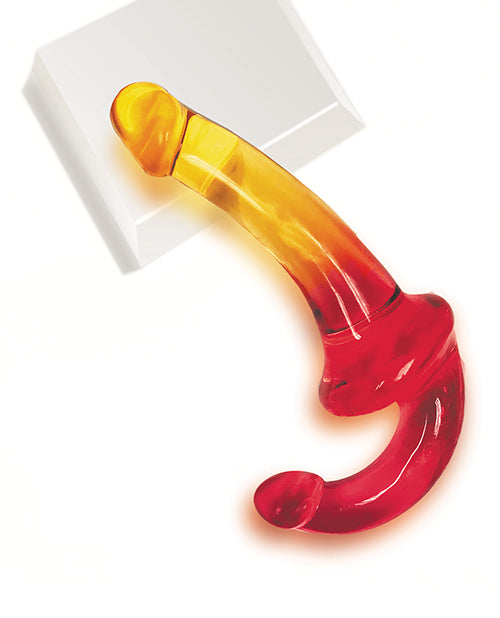 Shades Jelly 粉紅色/黃色無肩帶綁帶式 - 9.5 吋漸層玩具 Product Image.