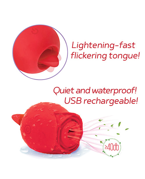 Wild Rose & Tongue Vibrator: Sensory Symphony 🌹 Product Image.