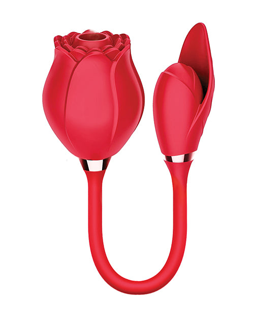 Vibrador Wild Rose &amp; Bullet - Rojo: El dúo de placer definitivo Product Image.
