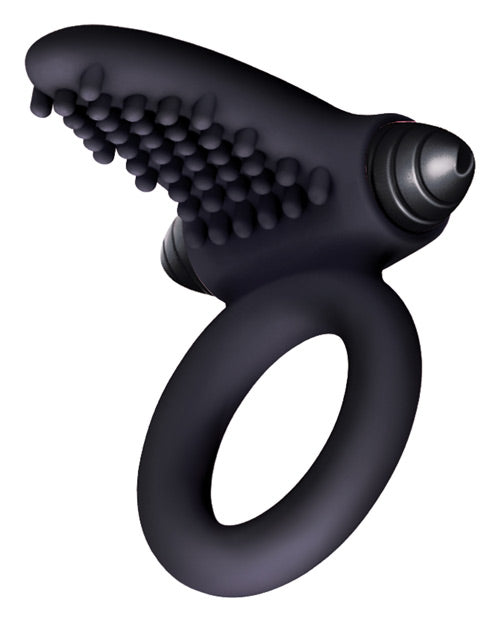 The 9's S FlexiFit Silicone Bullet Ring: Tongue Sensation Product Image.