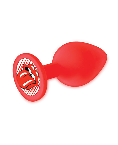 Plug de lengua Booty Calls de 9 - Rojo: Plug anal con mensaje atrevido 🍑 Product Image.
