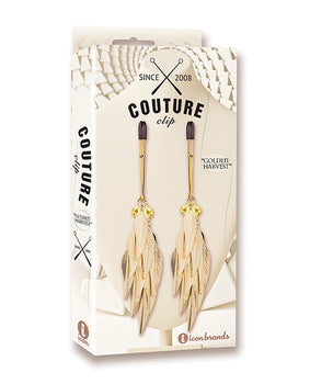 Couture Clips Luxury Nipple Clamps - Golden Harvest - Featured Product Image
