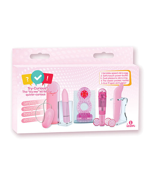 Try-Curious Vibe Set - Pink Product Image.
