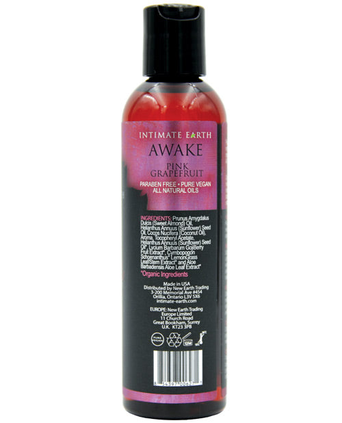 Intimate Earth Awake Massage Oil - Pink Grapefruit (120 ml) Product Image.