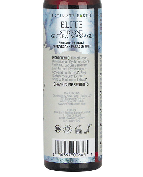 Intimate Earth Elite 天鵝絨觸感矽膠滑爽按摩油 - 120ml Product Image.