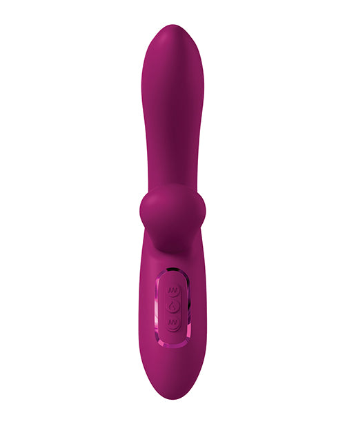 Vibrador Conejo JimmyJane Solis: Triple potencia, placer personalizable, modo calentamiento sensual Product Image.