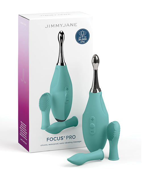 Estimulador sónico JimmyJane Focus Pro - Verde azulado: experiencia de placer definitiva Product Image.