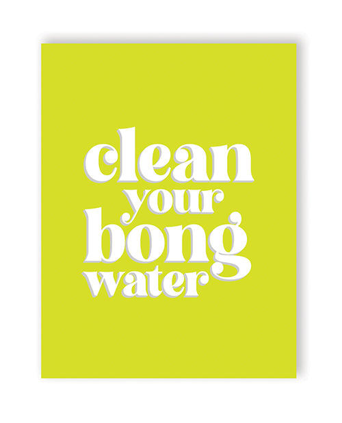 Bong Water 420 Greeting Card Product Image.