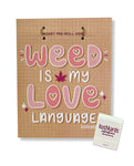 Weed Love Notes: Tarjeta de felicitación con caja de cerillas
