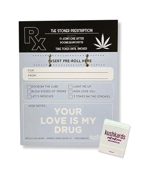 Tarjeta de prescripción de fumeta y caja de cerillas - Featured Product Image
