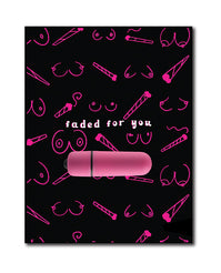 NaughtyVibes 420 Foreplay Faded For You Greeting Card centered on a white background - featured product image.