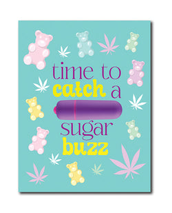 420 Foreplay Sugar Buzz Greeting Card Set with Rock Candy Vibrator & Fresh Vibes Towelettes