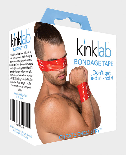 Kinklab Red Reusable Bondage Tape - 65ft x 2in Product Image.