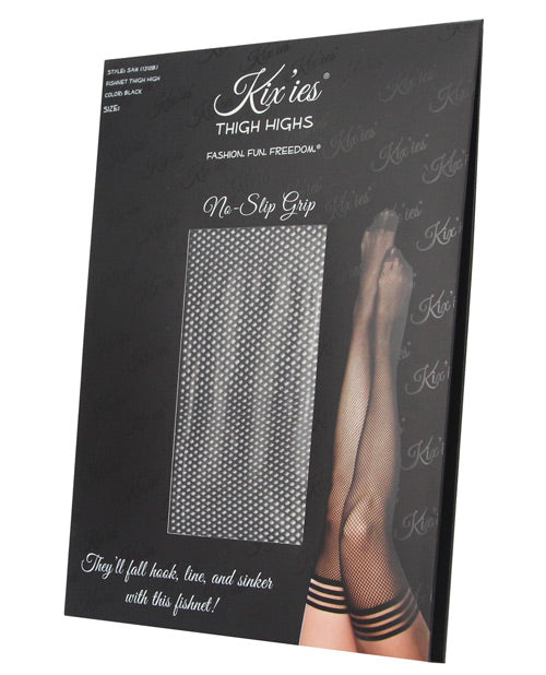 Kix'ies Sam Fishnet Thigh High: All-Day Comfort & Style Product Image.