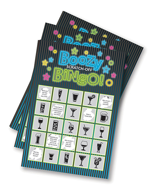 Boozy Bingo Scratch-Off Drinking Game Product Image.