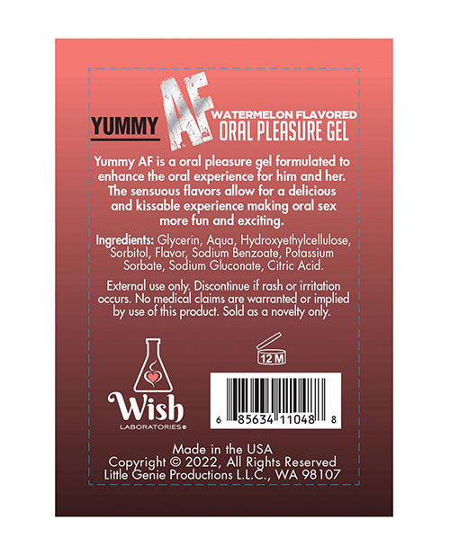 Gel de placer oral Yummy AF - 2.2 oz: sabores deliciosos, fabricado en los EE. UU. Product Image.