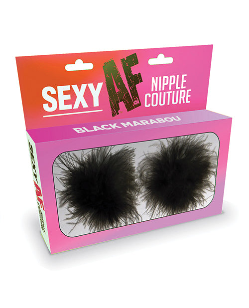 "Marabou Pastie: Glamorous & Alluring Nipple Couture" Product Image.