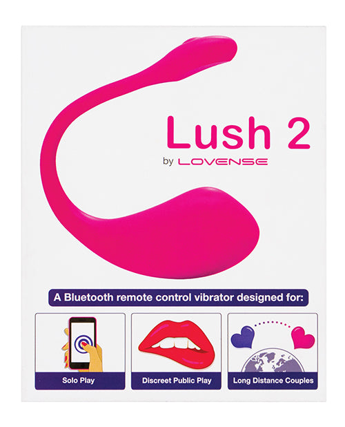 Lovense Lush 2.0 Sound-Activated Vibrator in Pink: Embrace the Ecstasy Product Image.