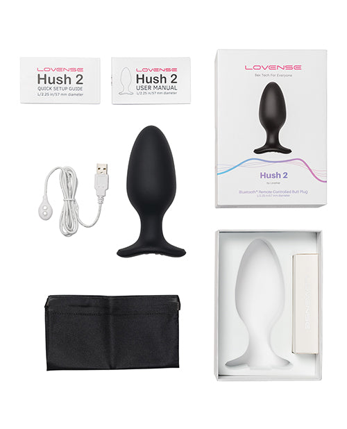 Plug Anal de Silicona Lovense Hush Negro: El Arte del Placer Íntimo Product Image.