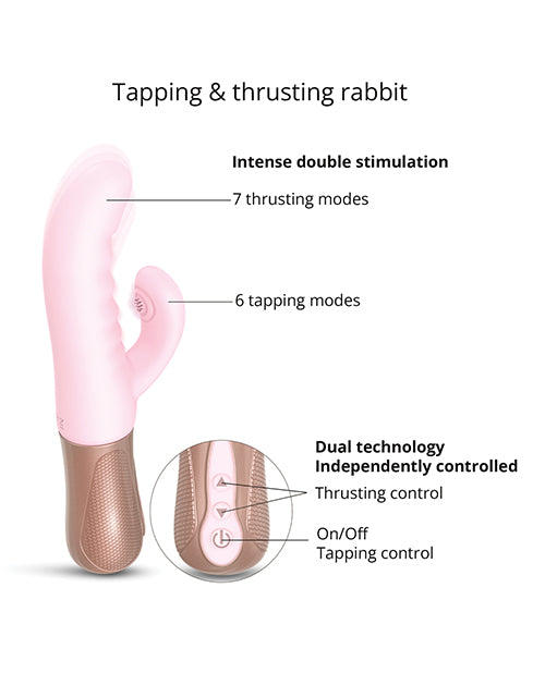 Love to Love Sassy Bunny Thrusting G-Spot Rabbit - Baby Pink Product Image.