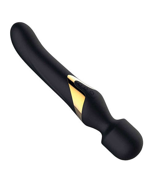 Varita de triple estimulación Dorcel: abraza el éxtasis en negro/oro Product Image.