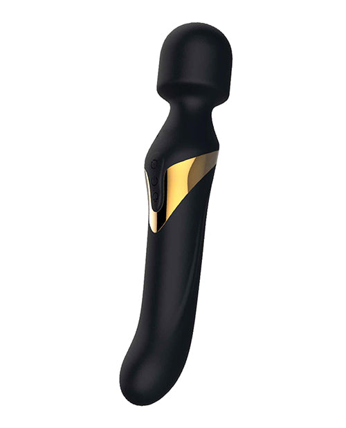 Varita de triple estimulación Dorcel: abraza el éxtasis en negro/oro Product Image.