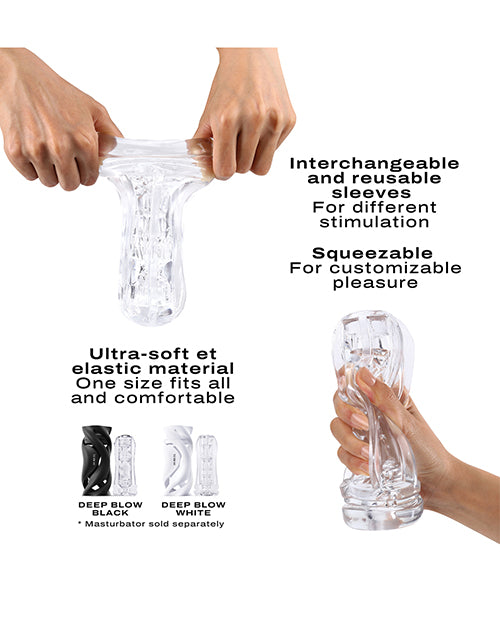 Dorcel Clear Spiral Tornado Sleeve: Transparent Pleasure Spiral Product Image.