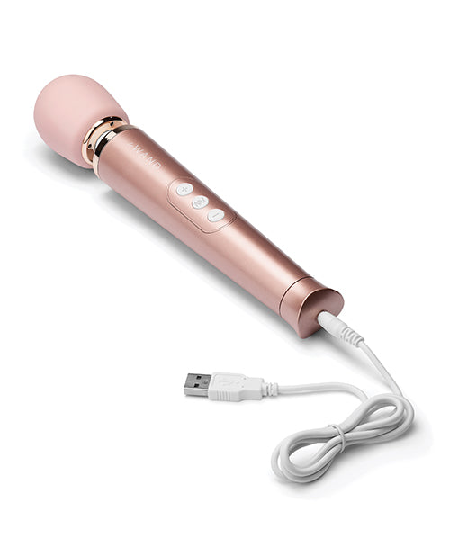 Le Wand Petite Rose Gold Vibrating Massager - Customisable Pleasure on the Go Product Image.