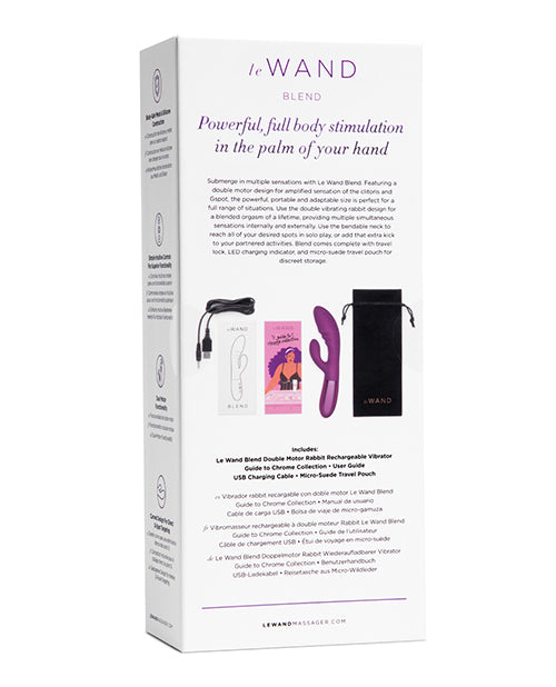 Vibrador tipo conejo con motor dual Le Wand Blend: su mejor compañero para una intimidad maravillosa Product Image.