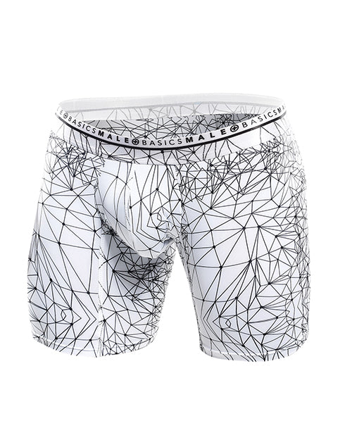 Male Basics Spider Hipster Boxer Brief White/Black Product Image.