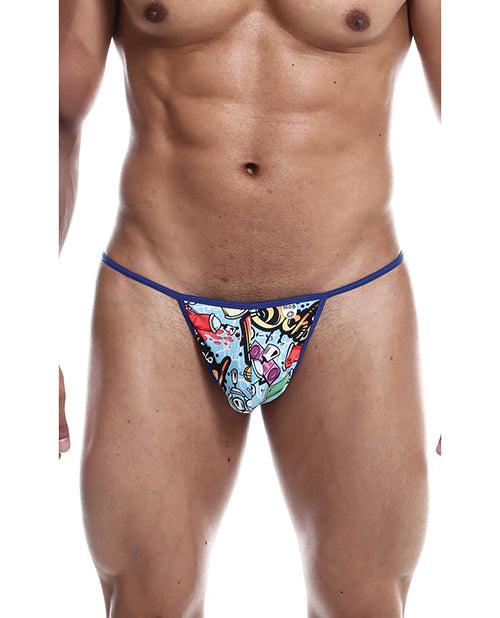 Male Basics Sinful Hipster Wow T Thong G-string with Eye-Catching Print Product Image.