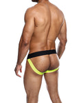 Male Basics Jockstrap amarillo neón: comodidad audaz en tamaño grande