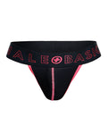 Male Basics Neon Coral Thong - Size Large