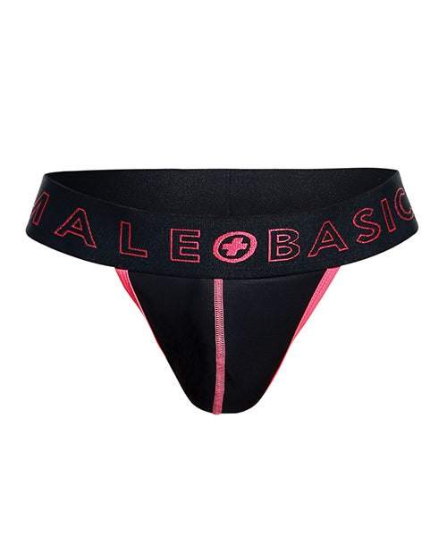 Male Basics Neon Coral Thong - Size Large Product Image.