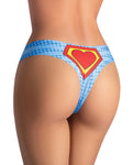 Wonder Girl 印花丁字褲 - 大尺碼