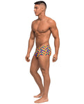 Male Power Rainbow Herringbone Mini Shorts