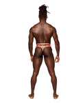 Rude Awakening Mesh Strap Thong in Neon Orange